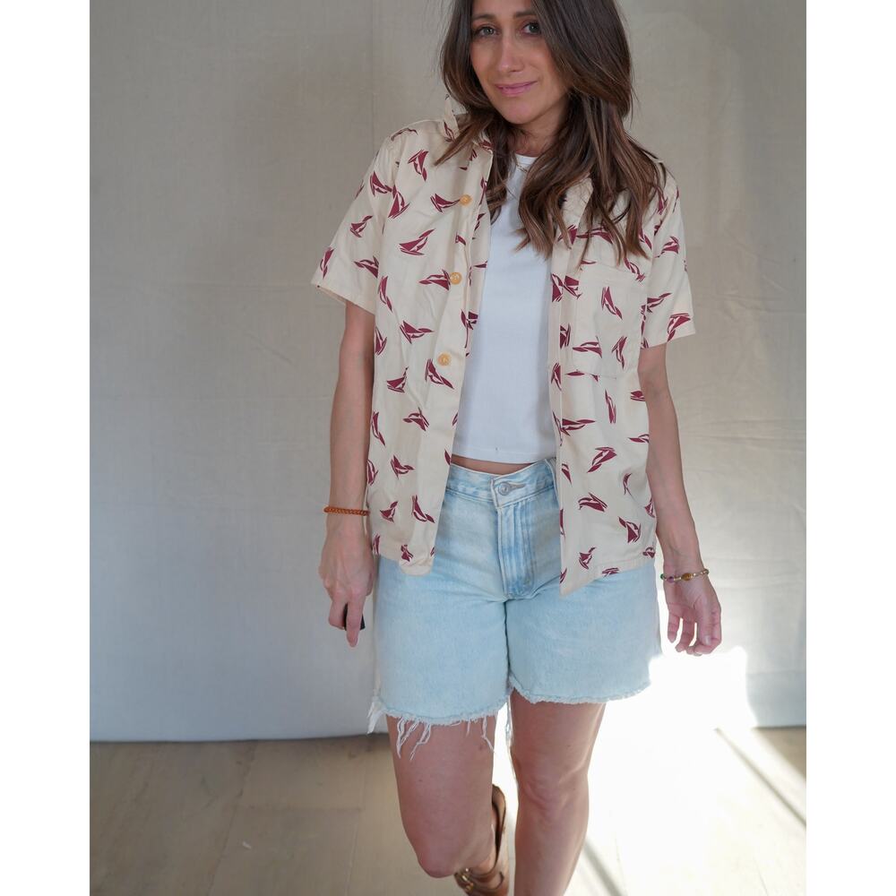Brentwood Sailboat Print Button Down